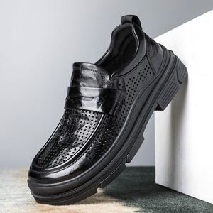 Mocasines de Piel de Oveja con Cordones para Hombre, Estilo Británico, Otoño, Casual de Negocios, Sensación Premium, Suela de Goma, Forro de Cuero Sintético - Product Image 5