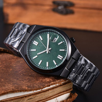 Montre mécanique entièrement automatique de haute qualité, best-seller, mouvement premium, affichage de la date, bracelet en acier inoxydable, verre en cristal