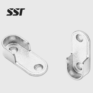 Accesorios para muebles, accesorios de 16/19/25/50mm, soporte de riel de armario de aleación de zinc, soporte de tubo colgante - Product Image 1