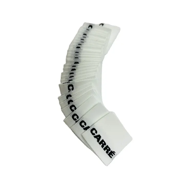 Hochwertiges individuelles Chenille-stickpapier Patch-Väben gewebte Etiketten Logo Kleidungsstück Etikett Hanfhemd Gewebeetikett
