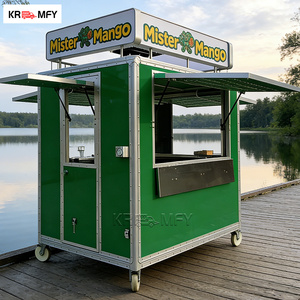 Kiosque alimentaire mobile rapide pour restaurant extérieur, design de remorque de concession pour bonbons et jus, avec bar à traiteur - Product Image 3