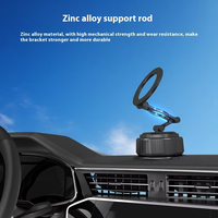 Support de téléphone portable magnétique pour voiture, pliable, en alliage de zinc, avec ventouse d'adsorption universelle H02