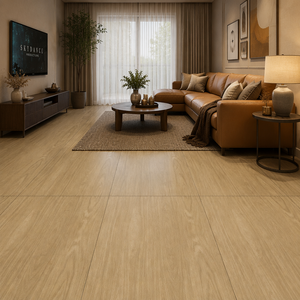 Azulejos de Porcelana Esmaltada con Efecto <span class=keywords><strong>Madera</strong></span> de Gran Formato 750x1500, Superficie Suave al Tacto, <span class=keywords><strong>para</strong></span> Pisos Interiores - Product Image 4