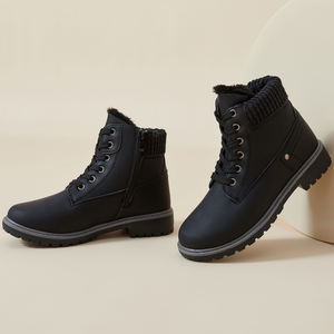 حذاء برقبة مستديرة جديدة للرجال من الجلد في الكاحل حذاء برقبة يومي غير رسمي ورخيص ولطيف - Product Image 5