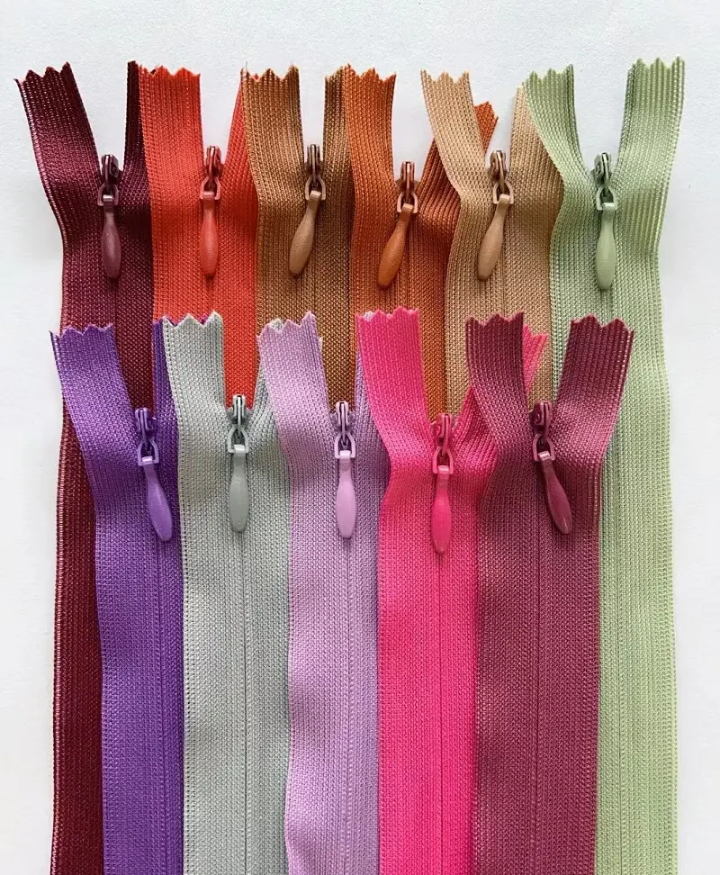 A1 Dress zipper invisibility zip nascosta fabbrica di buona qualità in stock nastro di pizzo colorato #3 cerniera invisibile cremallera