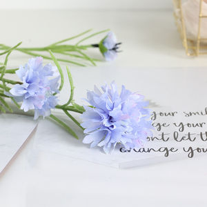 YOPIN-1830 Vente en gros Intérieur Décoratif 3 têtes Soie artificielle Bleuets roses - Product Image 6