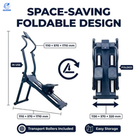 Appareil d'exercice vertical pliable en acier réglable, 8 niveaux de résistance magnétique, capacité de 130 kg, pour la maison, simulateur d'escalade