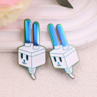 Épingles personnalisées en électrodéposition arc-en-ciel, badges en métal avec logo, ensemble d'épingles en émail personnalisées avec carte de support, badge personnalisé avec estampe