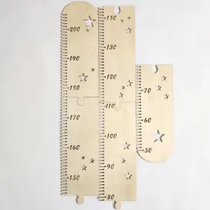 Règle de hauteur en bois Tableau de croissance de mesure de la hauteur des enfants