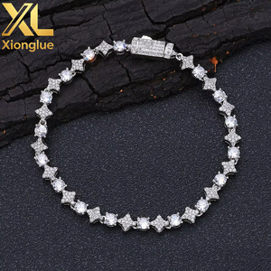 Tarnish-Free <b>Copper</b> Link Chain <b>BANGLES</b> Unisex Waterproof Punk Fashion Jewelry Zircon Main Stone Trendy Pendants Gift - Product Image 2