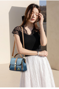 Sac pour femme Nouveau sac à bandoulière à bandoulière Mode féminine Couleur contrastée Petit sac carré pour femme - Product Image 2