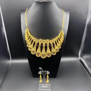 Conjunto de collar de oro de Dubái, joyería de estrella dorada, venta al por mayor