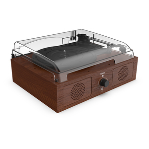 Lecteur de Cassette en bois à dents bleues, sans fil, Rechargeable, Portable, Vintage, disque vinyle, platine, phonographe - Product Image 3