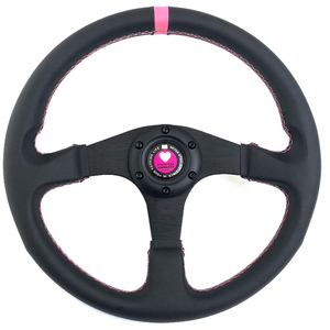 TIYPEOR Volant de course modifié JDM rose de 320 mm (13 pouces) personnalisable avec broderie et logo - Product Image 1