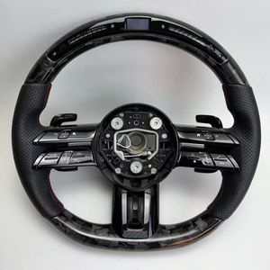 Volant en fibre de carbone pour <span class=keywords><strong>Mercedes</strong></span>-Benz A35 A45 C63 C43 E53 E63 G63 G500 G55 <span class=keywords><strong>AMG</strong></span> GT S63 GLE63 GLA45 W223 - Product Image 2