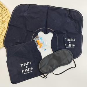 Set de Viaje para <span class=keywords><strong>Hotel</strong></span> con Logotipo Personalizado en Azul Oscuro: Tapones para los Oídos, Antifaz, Almohada Inflable - Product Image 2