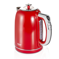 RAF Auto Off 1.7L Double Paroi Électrique Thé Bouilloire Électrique Pichet Thermos Bouilloire pour l'eau bouillante Voyant lumineux