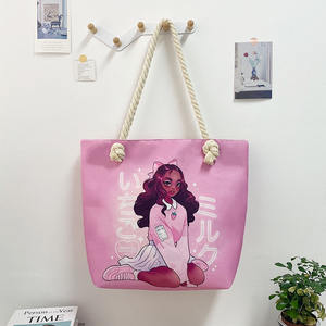 Bolso de Hombro de Lona con Estampado para Mujer NAJIMI 2026, Gran Capacidad, Cierre de Cremallera, Forro de Poliéster, Bolso de Compras para Todas las Temporadas - Product Image 4
