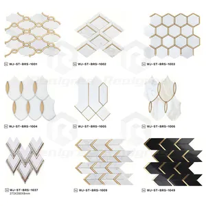 Realgres Irregular Stone High Quality Mixed Color Tiles Mosaic For Kitchen And Bathroom Wall Tile