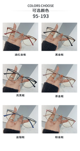 מסגרת משקפיים מתכתית אופנתית, משקפי מחשב, מסגרת משקפיים טרנדית ונוחה - Product Image 2