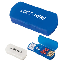 Özel Logolu Mini Seyahat Hap Kutusu Cep Boy Plastik Tablet Kabı, Eczane Promosyon Etkinlikleri için Bandaj Tutucu ile