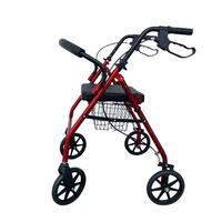 BQ4001A rouleau de marchette à 4 roues de service médical avec panier pour personnes âgées