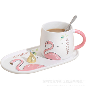 Mug et soucoupe en céramique moderne, uni, émaillé <span class=keywords><strong>rouge</strong></span>, pour café et thé - Product Image 5