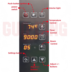 Horno de Convección a Gas para Cocina Comercial con Función de Vapor, 5 Bandejas - Product Image 6