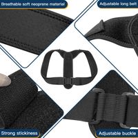 Brassard en néoprène réglable pour adultes et enfants Correcteur de posture Ceinture de soutien du dos de la clavicule Attelle de protection de taille unique