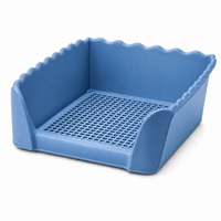 Bac d'apprentissage pour chien à bords ondulés en PP, support pour tapis absorbant pour animaux de compagnie, pour l'apprentissage des chiots en intérieur