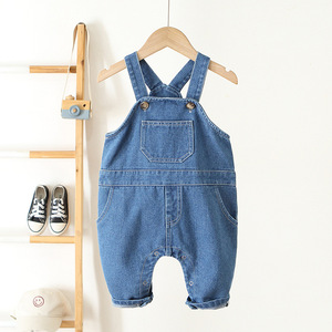 2023 thiết kế mới unisex trẻ sơ sinh bé gái cậu bé denim tổng thể Quần Jumpsuit quần áo <span class=keywords><strong>MMO</strong></span> - Product Image 1
