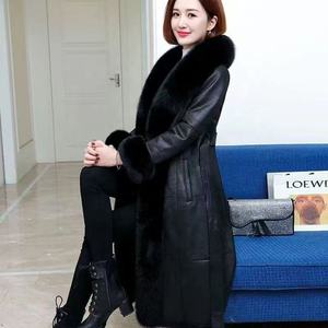 <span class=keywords><strong>Moda</strong></span> invernale di fascia <span class=keywords><strong>alta</strong></span> lungo collo di pelliccia di volpe pelliccia di coniglio e pelliccia di combinazione di pelle per le donne - Product Image 2