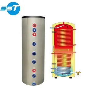 Precio barato tanque de agua caliente inoxidable 500kw caldera de almacenamiento de agua caliente sistema de bomba de calor