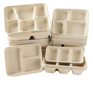 Fournisseurs thaïlandais, fabricants de barquettes alimentaires jetables biodégradables en pulpe de papier de bagasse de canne <span class=keywords><strong>à</strong></span> sucre, fabriquées en Thaïlande - Product Image 1
