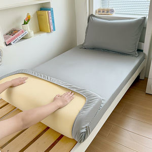 Gao Ke Kaymaz Polyester Kaynaklı Elyaf Tek Renk Tüylü Yatak Örtüleri Koruyucuları Oteller Bakım Evleri İçin Birçok Boyutta - Product Image 1