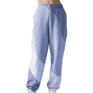 Haute qualité Taiwan marque femmes Jogging pantalon de salon ample pantalons de survêtement surdimensionnés avec motif de vague cousu - Product Image 1