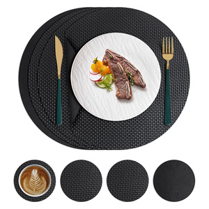 Hochwertige Hitzebeständige Maßgefertigte Nordische Runde Leder-Tischunterlage Wasserdicht Ölfest Langlebig 2mm Dick Umweltfreundlich für Hotels Restaurants - Product Image 5