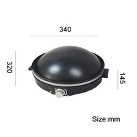 Crêpière Électrique en Fonte pour Pain Arabe, Saj, Gursaan, Crêpes, Roti, Flapjack, Mogog, Injera – Idéale pour Usage Domestique