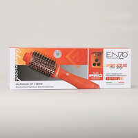 Sèche-cheveux et lisseur 2-en-1 professionnel ENZO OEM, brosse coiffante électrique à air chaud pour usage domestique