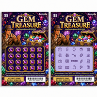 Billets de loterie personnalisés en couleur et cartes à gratter avec impression de numéro de série