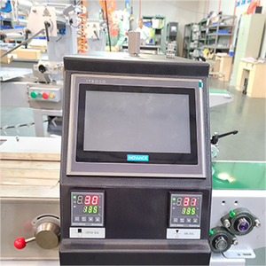 Ngang Hình Thức Điền Con Dấu Gối Cookie Wafer Biscuit Mini Máy Đóng Gói Cho Dòng Chảy Gói Mô Tã Giá của Máy Đóng Gói - Product Image 3