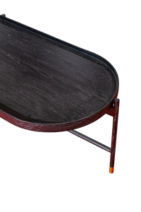 Table basse de salon minimaliste en chêne noir de haute qualité - Product Image 4