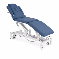 Table d'examen hospitalière pour lit de traitement médical, dossier réglable, rembourrage confortable et roues verrouillables