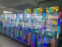 LIFUN Gamer Quest Machine à griffes d'arcade à monnayeur avec construction en métal et plastique, prise en charge de l'anglais, 5 casiers à prix