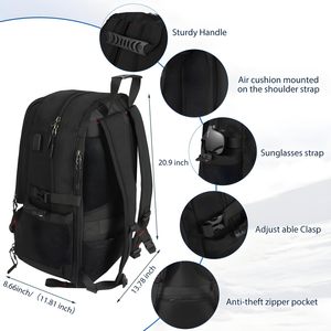 Bon <span class=keywords><strong>sac</strong></span> <span class=keywords><strong>à</strong></span> <span class=keywords><strong>dos</strong></span> de voyageur résistant <span class=keywords><strong>à</strong></span> l'eau approuvé par la compagnie aérienne extra large noir <span class=keywords><strong>pour</strong></span> les voyages <span class=keywords><strong>en</strong></span> <span class=keywords><strong>avion</strong></span> article personnel - Product Image 5
