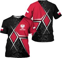 Polo Fitspi Pologne Personnalisable DIY Nom Numéro Personnalisé Drapeau Pologne République Pologne Vêtements 3D