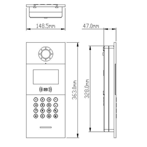 Sistema de Videoportero GVS con Pantalla LCD TFT de 4.3 Pulgadas, Estación Exterior con Desbloqueo por Reconocimiento Facial para Viviendas - Product Image 5