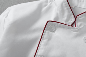 Uniformes de chef classiques 100% coton Veste de chef écologique Tablier Chapeau pour hôtel Restaurant Cuisine - Product Image 3