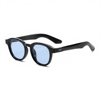 FUMILA 5173 Kacamata Hitam UV400 Bulat Baru Gaya Jalanan Eropa dan Amerika Kelas Atas Trendi Retro Unisex