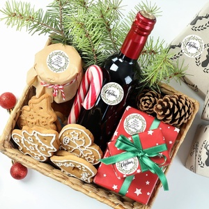 Etiquetas térmicas directas de Navidad personalizadas, pegatinas de Navidad, calcomanías de impresora de muérdago de bayas de acebo para vela de invierno, etiqueta de nombre, diseño de logotipo - Product Image 3